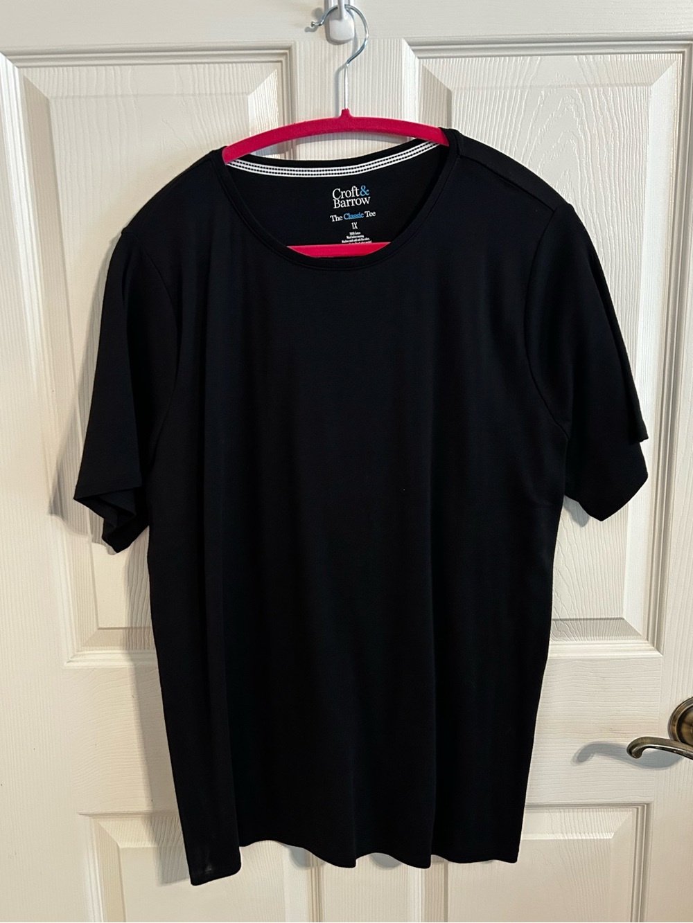 Croft & Barrow Black Short Sleeve Crew Tee